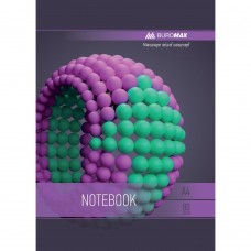 Зошит для нотаток SPHERE, А4, 80 арк., клітинка, картонна обкладинка, фіолетовий