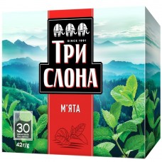 Чай трав'яний 1.4г*30, пакет, "М'ята", ТРИ СЛОНА