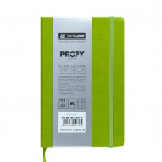 Блокнот діловий PROFY, L2U, 125x195 мм, 80 арк., клітинка, салатовий, шт.шкіра