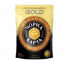 Кава розчинна 120г *20, пакет, Вигідна пропозиція, Gold, ЧОРНА КАРТА (8718)