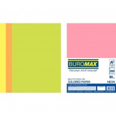 Набір кольорового паперу NEON, 4 кол., 200 арк., А4, 80 г/м²