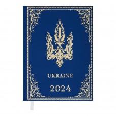 Щоденник датований 2024 UKRAINE, A5, блакитний