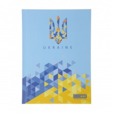 Блокнот UKRAINE, А5, 96 арк., клітинка, тверда картонна обкладинка, блакитний