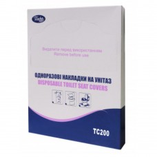 Гігієнічні накладки на унітаз, 200 шт., паперові, білі TISCHA PAPIER