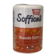 Рушник целюлозний "Soffione GRANDE EXTRA", по 1 рул., на гільзі, 3-х шар., білий