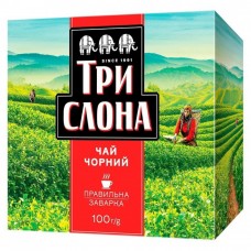 Чай чёрный 100г, лист, ТРИ СЛОНА