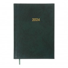 Щоденник датований 2024 BASE, А5, зелений