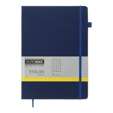 Книга записная ETALON 210*295, 96л., клетка, обложка искуственная кожа, синий