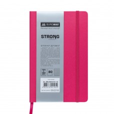 Блокнот діловий STRONG, L2U, 125x195 мм, 80 арк., клітинка, рожевий, шт.шкіра