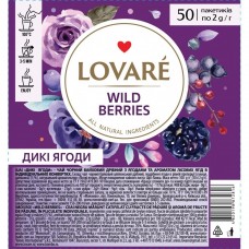 Чай чорний 2г*50, пакет, "Wild berry", в прозорій плівці, LOVARE