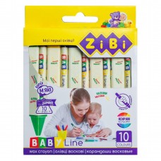 Олівці воскові JUMBO, 10 кольорів, тригранні, BABY Line