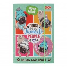 Папка для труда LOVELY DOG, картонная, на резинке А4+ (300х212х28мм), KIDS Line