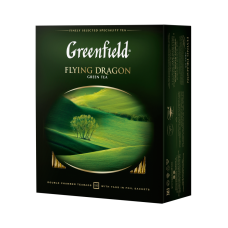 Чай зелёный FLYING DRAGON 2гх100шт, "Greenfield ", пакет
