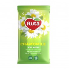 Серветки вологі "Ruta Selecta" Chamomile 15 шт, з екстрактом ромашки