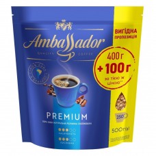 Кофе растворимый 500г*10, пакет, "Premium", AMBASSADOR