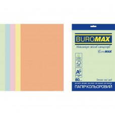 Набор цветной бумаги PASTEL, EUROMAX, А4, 80г/м2 (5х50/250л.)
