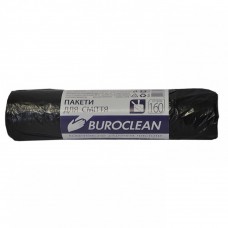 Пакеты для мусора 160л/10шт, 900х1050мм, черные, 22мкм , ПВД (LDPE), BuroClean ECO