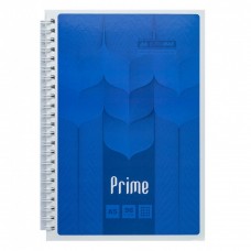 Тетрадь на пружине PRIME А5, 96л., клетка, карт.обложка, синий