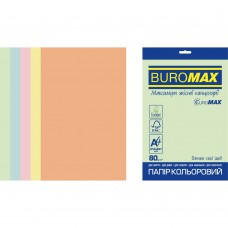 Набір кольорового паперу PASTEL, EUROMAX, А4, 80г/м2 (5х50/250арк.)