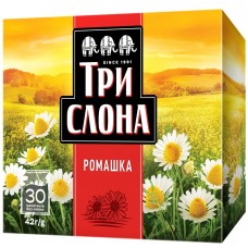 Чай цветочный 1.4г*30, пакет, "Ромашка", ТРИ СЛОНА