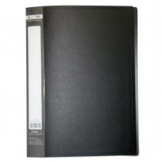 Папка пластиковая с 30 файлами, JOBMAX, А4, черная