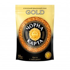 Кава розчинна Чорна Карта Gold, пакет, 60г*30 (8718)