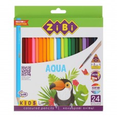 Олівці кольорові акварельні AQUA, 24 шт., KIDS LINE