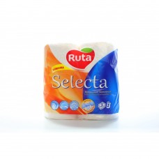 Рушники целюлозні "Selecta", по 2 рул., На гільзі, 3-х сл., Білий RUTA