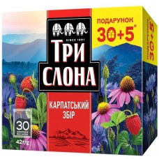 Чай трав'яний 1.4г*35, пакет, "Карпатський збір", ТРИ СЛОНА
