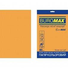 Папір кольоровий NEON, EUROMAX, помаранч., 20 арк., А4, 80 г/м²