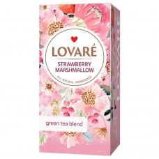 Чай зелёный 1.5г*24, пакет, "Strawberry marshmallow", LOVARE