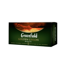 Чай черный GOLDEN CEYLON 2гх25шт. "Greenfield" , пакет