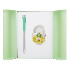 Набор подарочный "Fairy Tale": ручка (Ш) + крючек д/ сумки, зеленый