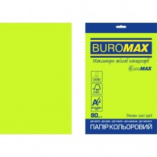 Папір кольоровий NEON, EUROMAX, зелений, 20 арк., А4, 80 г/м²