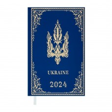 Щоденник датов. 2024 UKRAINE, A6, блакитний