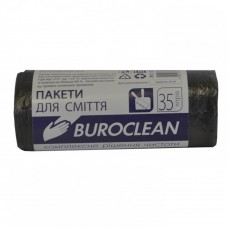 Пакеты для мусора 35л/30шт, черные,7мкм, HDPE, BuroClean ECO