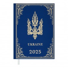 Ежедневник датир. 2025 UKRAINE, A5, голубой