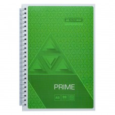 Тетрадь для записей PRIME, А5, 96 л., клетка, картонная обложка, салатовая