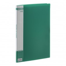 Папка пластиковая с 10 файлами, JOBMAX, А4, зеленая