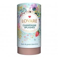 Чай бленд чёрного и зелёного 80г, лист, "Shampagne splashes", LOVARE