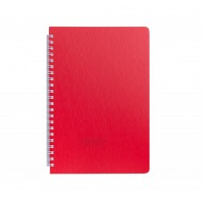 Зошит для нотаток BARK, А5, 60 арк., клітинка, пластикова обкладинка, червоний