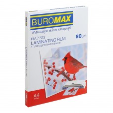 Плівка для ламінування, 80 мкм, A4 (216x303мм), глянцева, по 100 шт.в упаковці
