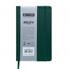 Блокнот діловий PROFY, L2U, 125x195 мм, 80 арк., клітинка, зелений, шт.шкіра