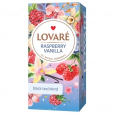 Чай чорний 2г*24, пакет, "Raspberry vanilla", LOVARE