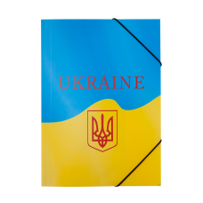 Папка на гумці, A4, UKRAINE, ARABESKI, жовта