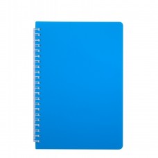Книжка записн. на пруж. "BRIGHT" B5, 60арк.,кл., пластик.обкл., блакитний
