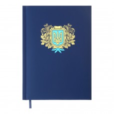 Ежедневник датир. 2025 HERALDRY, A5, темно-синий, иск.кожа/поролон