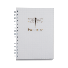 Зошит для нотаток FAVOURITE, PASTEL, А6, 80 арк., клітинка, пласт. обкладинка, білий