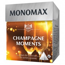 Чай бленд чёрного и зелёного 2г*20, пакет, CHAMPAGNE MOMENT, МОNОМАХ