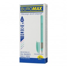 Ручка масляна PROVENCE GRIP, PASTEL, 0,5 мм, гум. грип, тригр. корпус, сині чорнила